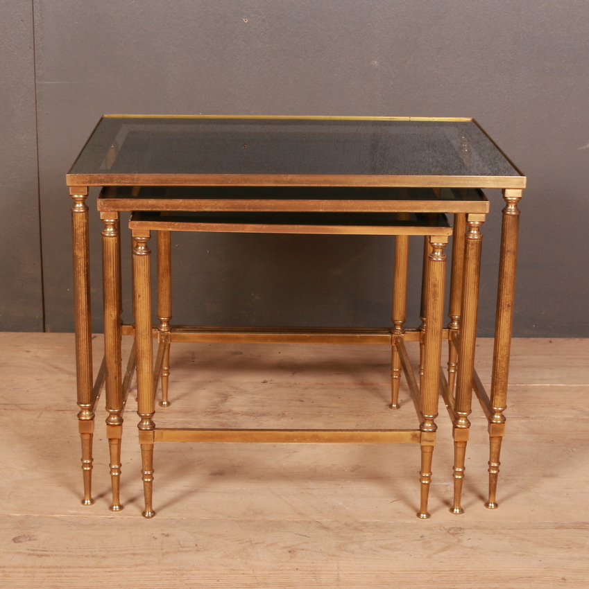 French Brass and Glass Tables